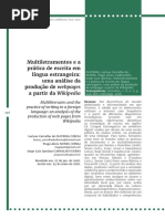 Multiletramentos  e a prática de escrita em língua  estrangeira