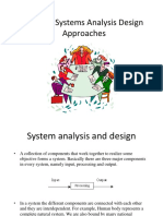 SAD Lec 6. Systems Analysis Design Approaches