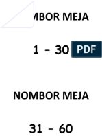 Label Nombor Meja A2