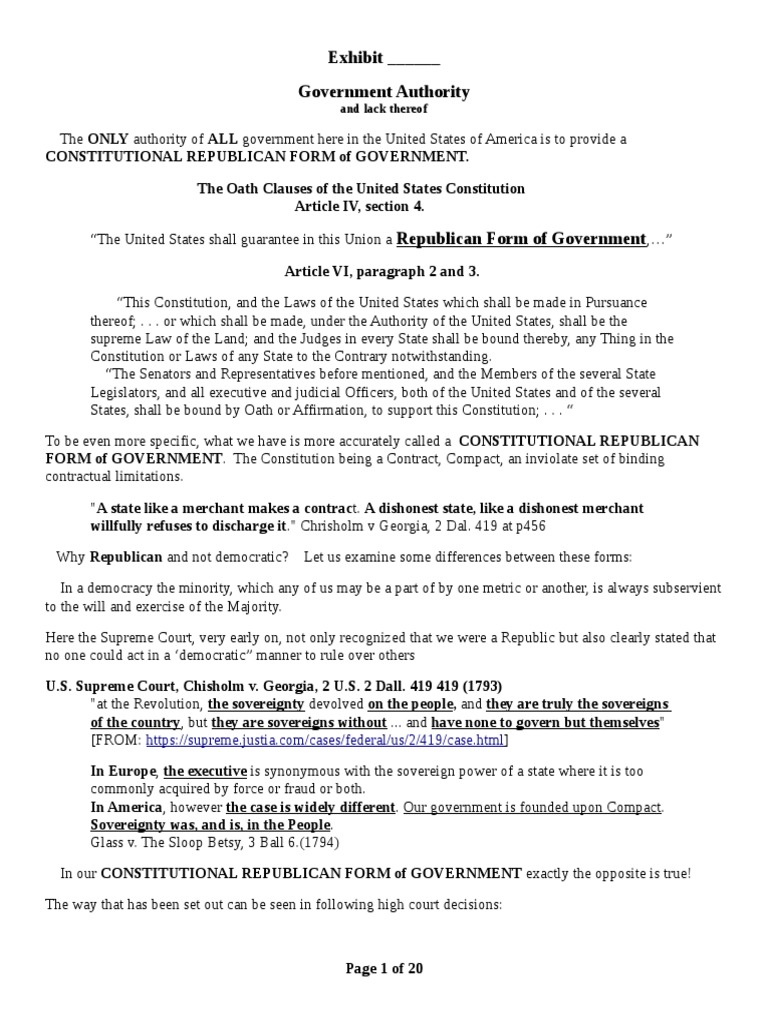 Constitutional Republican Government Explained | PDF | United States ...
