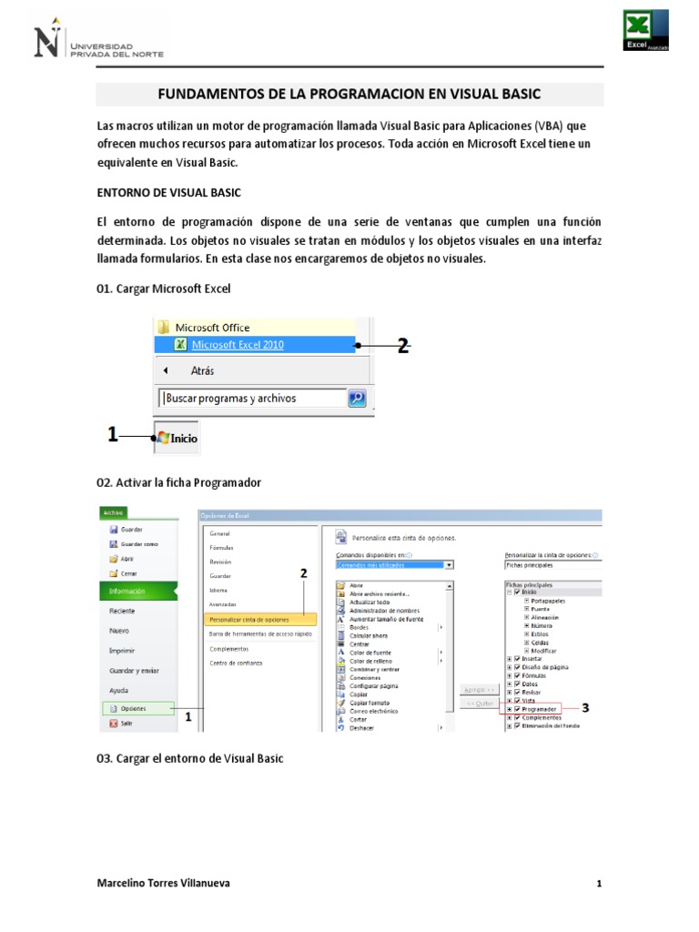 Diseño de Macros en Excel con VBA | PDF | Básico | Microsoft Excel