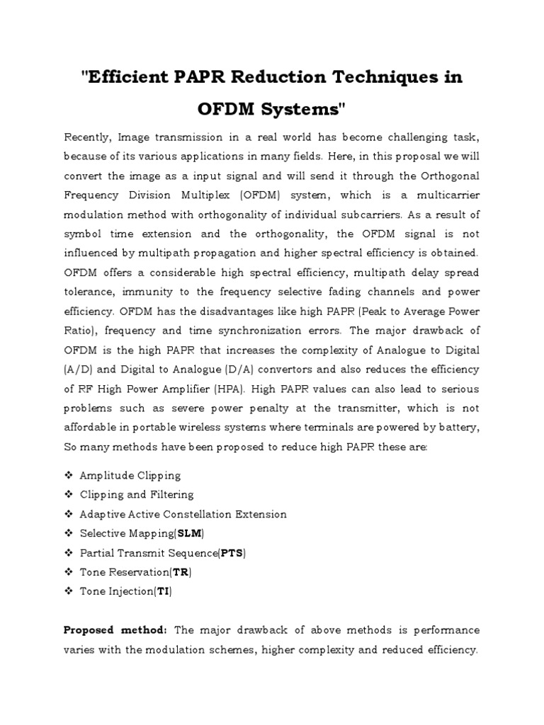 PAPR Reduction in OFDM Systems | PDF | Computers