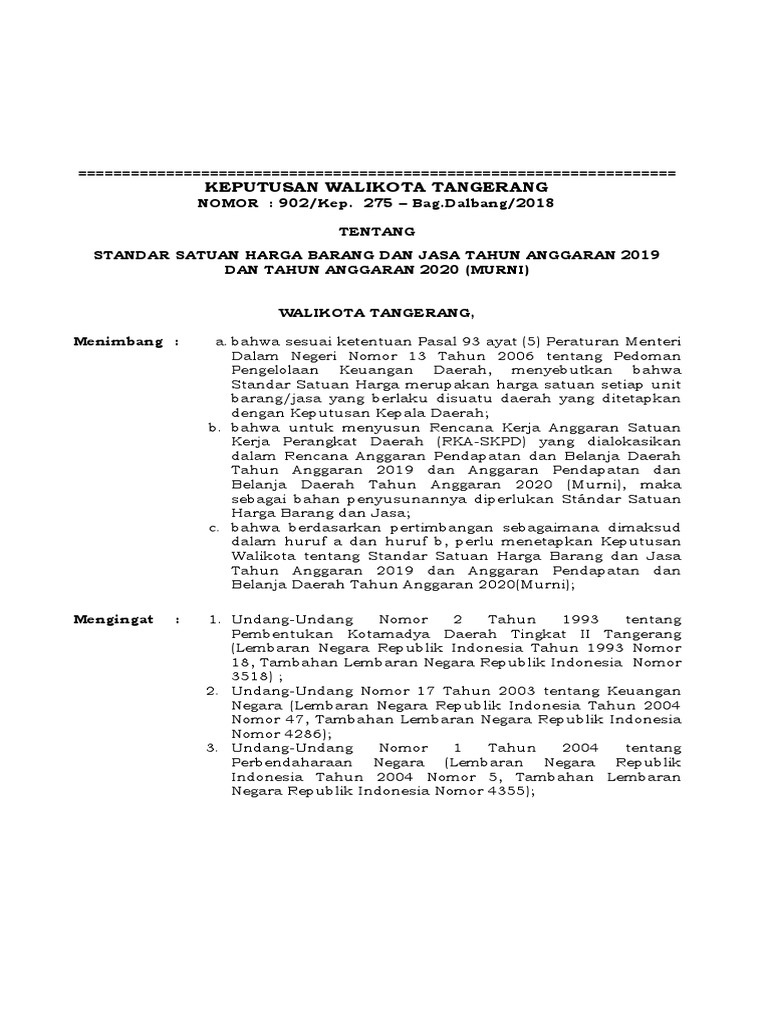 Kepwal SSH B&J 2019 Cetak | PDF