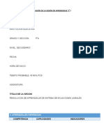 Secciones de 5 Grado de Secundaria - Matemática