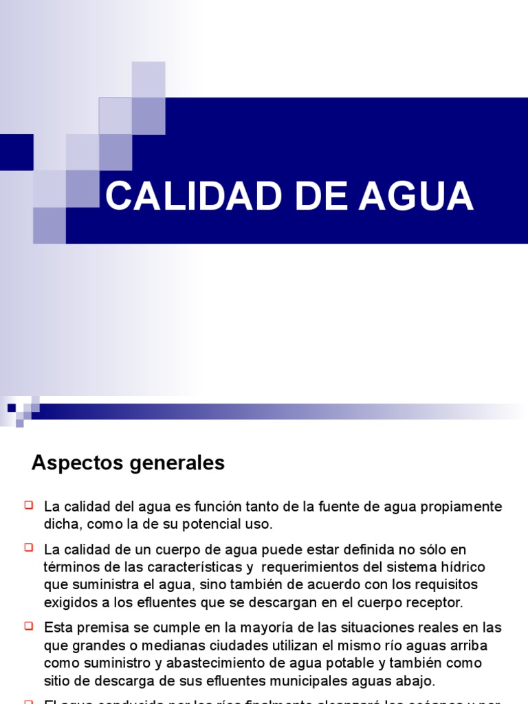 Calidad del Agua y Ciclo Hidrológico | PDF | El ciclo del agua | Ph