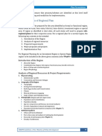 Contents of Regional and Development Plan