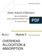 Amity School of Business: Bba, Iii Semester Cost and Management Accounting Ms. Soumya Pandey