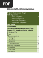 Fun Run Budget Proposal Overview | PDF | Microeconomics | Economies