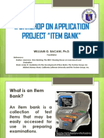 Item Bank Application Project