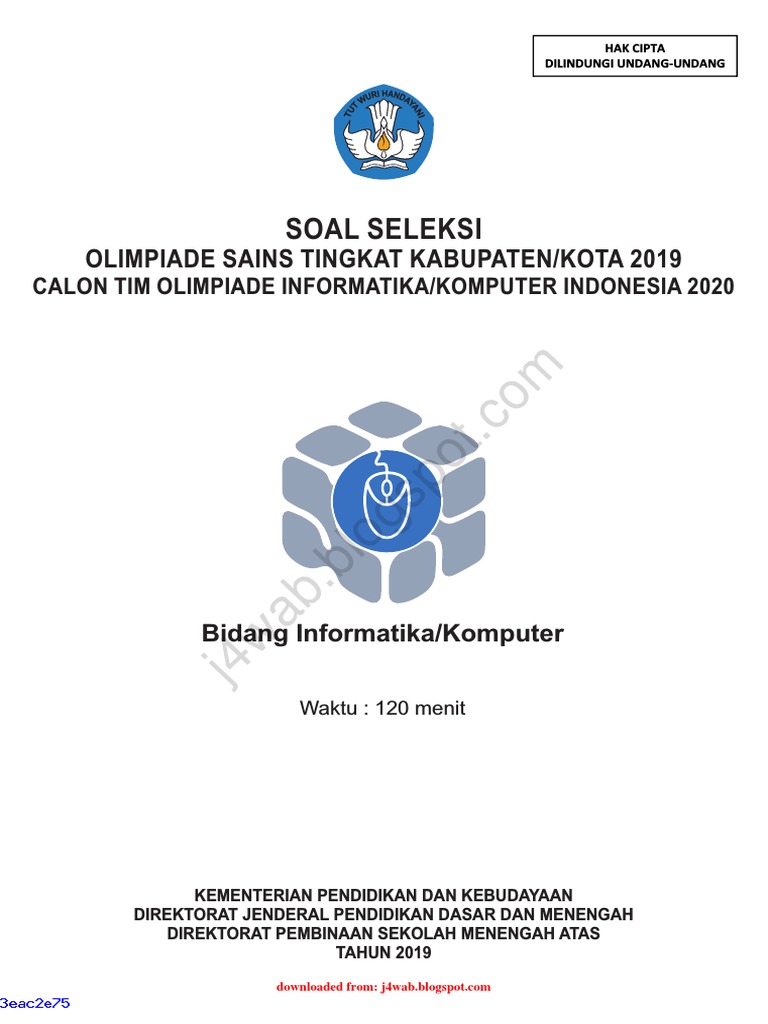 Soal Dan Kunci Jawaban Osk Informatika Komputer Sma 2019
