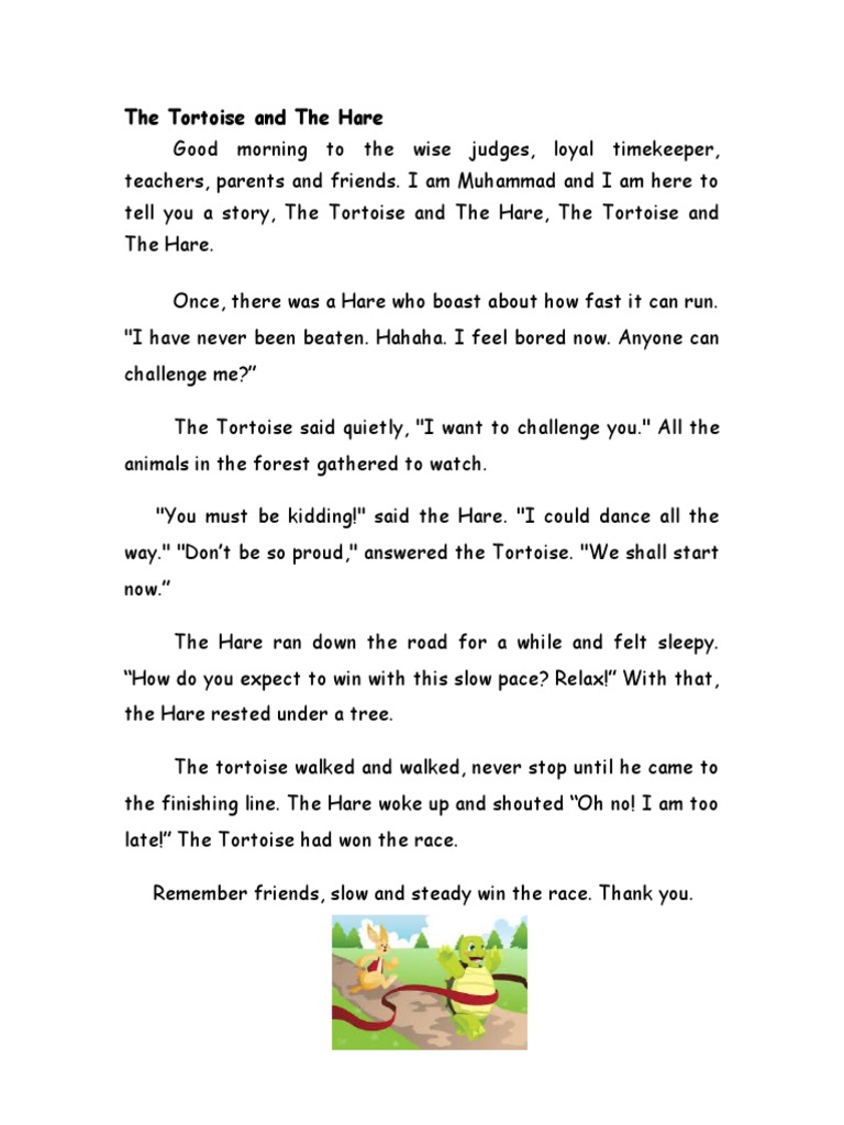 The Tortoise and The Hare: A Lesson | PDF