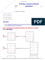 Solving A System of Linear Equations: Problem