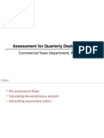 Assessment For Quarterly Dealers 2013-14: Commercial Taxes Department, Rajasthan