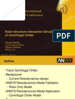 Turbo Rotor Structure Interaction Simulation Centrifugal Chiller