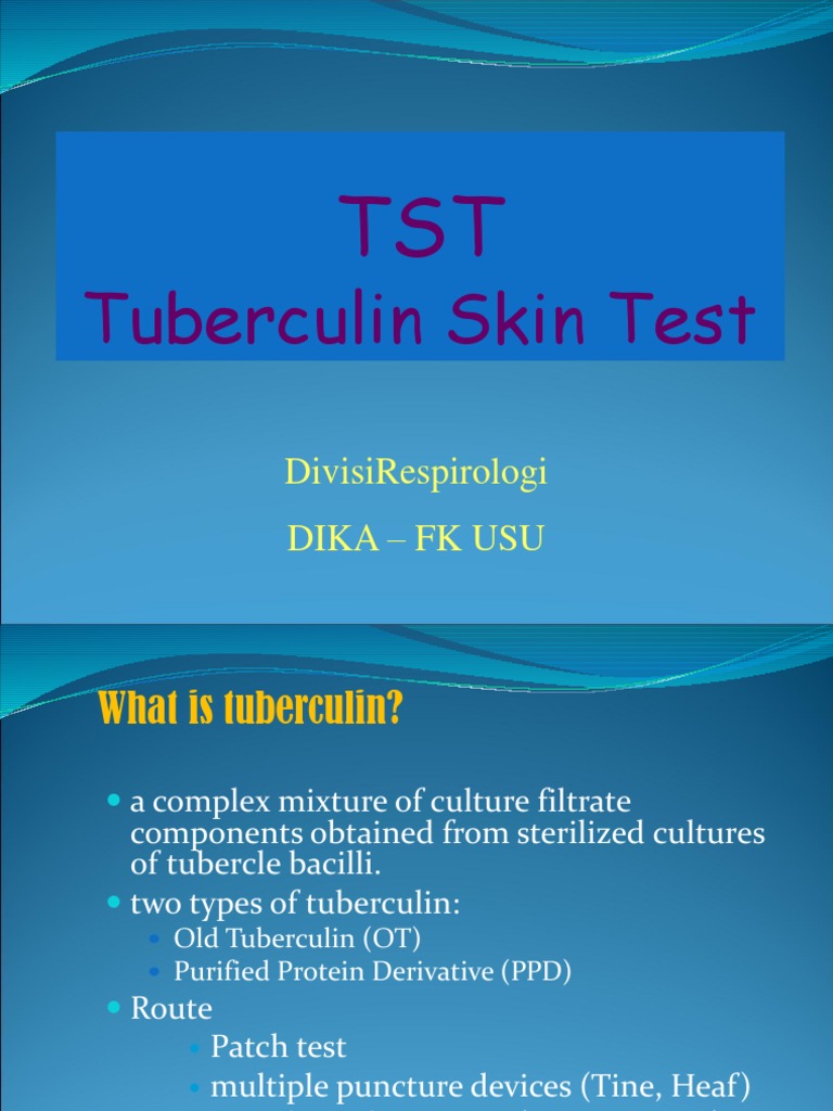 K42 Tuberculin Skin Test (IKA) PDF Tuberculosis Clinical Medicine