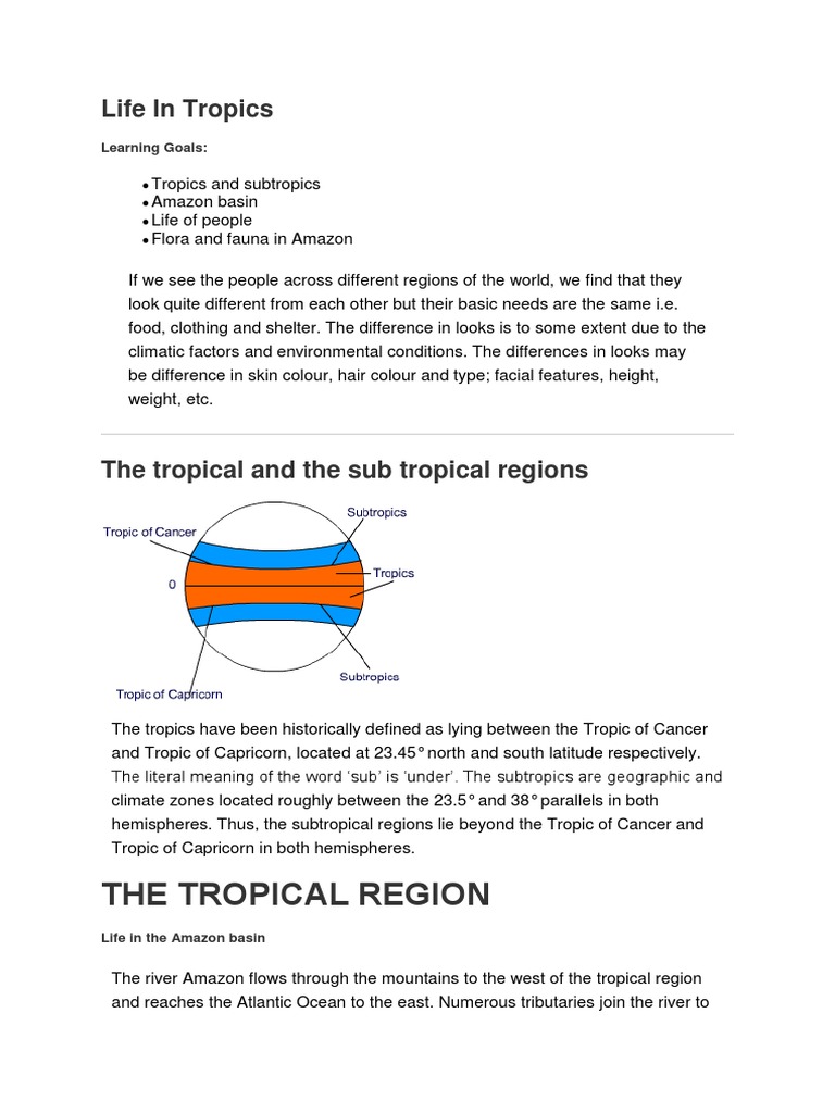 CLASS 7 CH 8 Life in Tropical Sub-Tropical | PDF | Subtropics | Earth ...