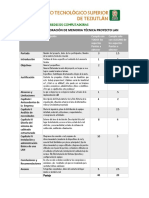 Lista de Valoracion para Memoria Tecnica