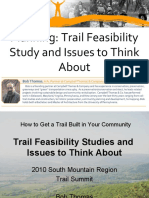 Bob Thomas (Campbell Thomas and Co.) - Planning: Trail Feasibility Study and Issues To Think About