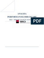 Analiza Performantelor Bancare BRD PDF