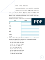 Vowels Exercises Miscellaneous