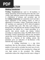 Welding Transformer Welding Transformers Are Used in AC Machines To