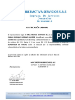 Certificado Laboral de Fabian