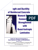 Strength and Ductility of Reinforced Concrete Moment Frame Connections Strengthened With Quasi-Isotropic Laminates