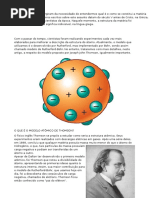 Modelo Atômico de Thomson: Pudim de Passas | PDF | Elétron | Átomos