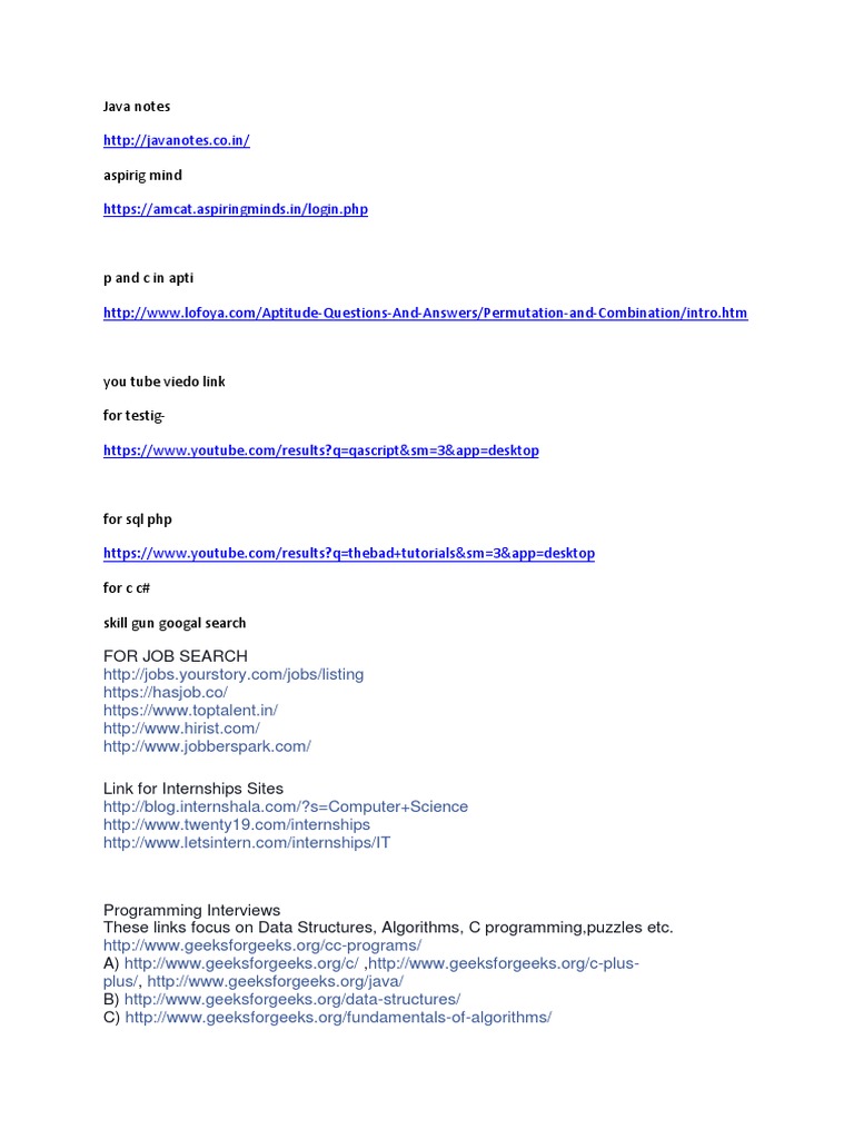 Java Developer Interview Resources | PDF | Databases | Data