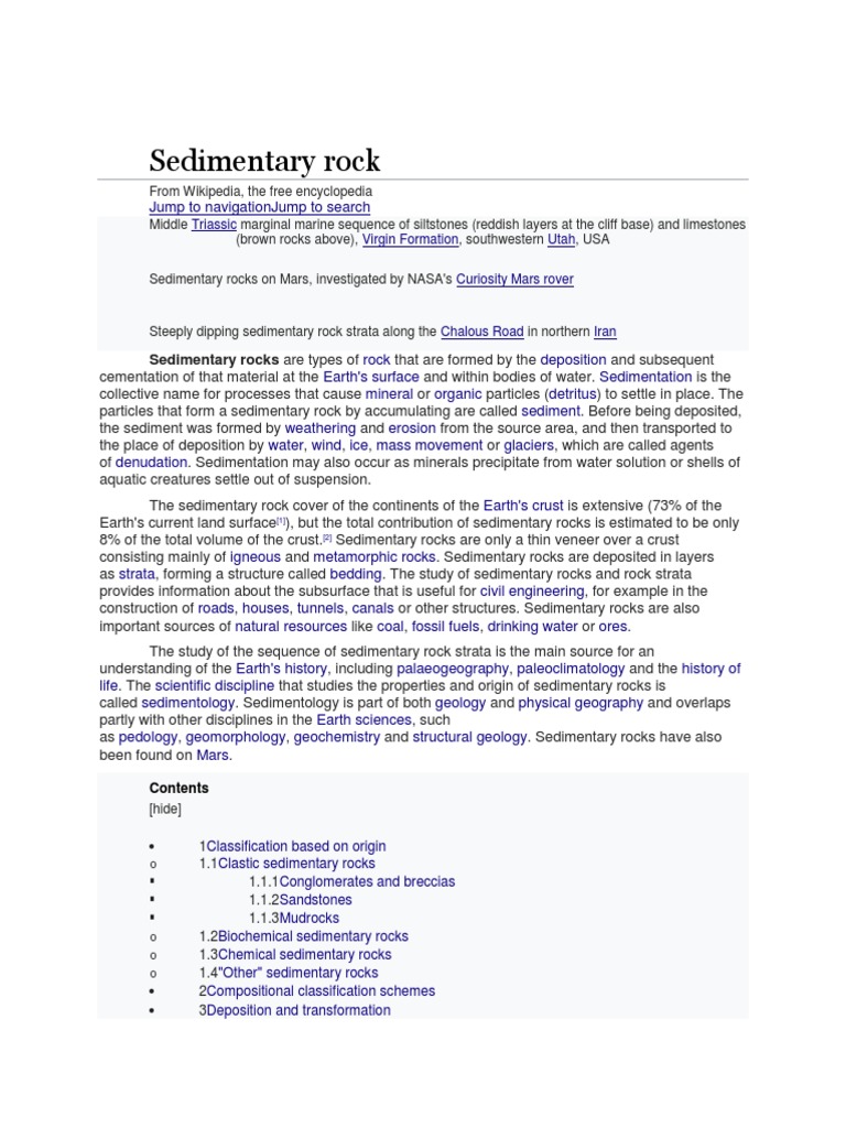 Overview of Sedimentary Rocks | PDF | Sedimentary Rock | Clastic Rock