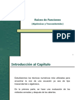 Métodos para calcular raíces de ecuaciones