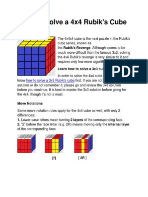 How to Solve a 4x4 Rubik's Cube