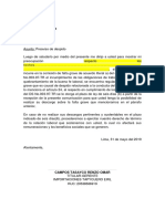 Carta Pre-Aviso Despido - Requerimiento de Descargo