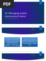 Managing Quality Improvement Teams