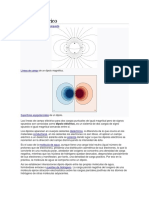 Dipolo eléctrico: cargas opuestas cercanas