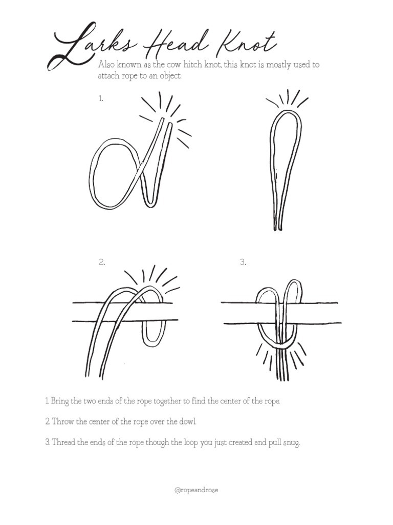 Macrame Knot Guides PDF Knot Rope
