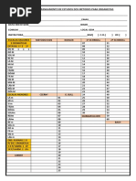 Ficha de Acompanhamento de Estudos Dos Métodos Para Organistas