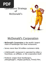 OPERATIONS Strategy of McDonalds