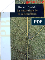 NOZICK, ROBERT - La Naturaleza de La Racionalidad (Por Ganz1912)
