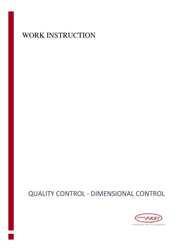 Dimensional Control Work Instruction | PDF | Metal Fabrication | Surveying