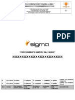 Procedimiento de Gestión Del Cambio