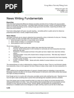 News Writing Fundamentals