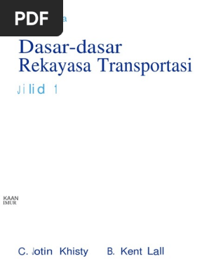 Buku Dasar Rekayasa Transportasi Jilid 1 Pdf