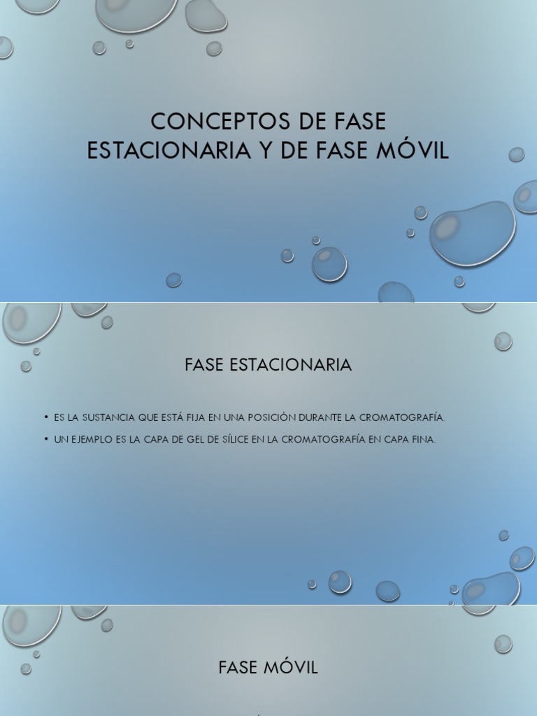 Conceptos de Fase Estacionaria y de Fase Móvil PDF