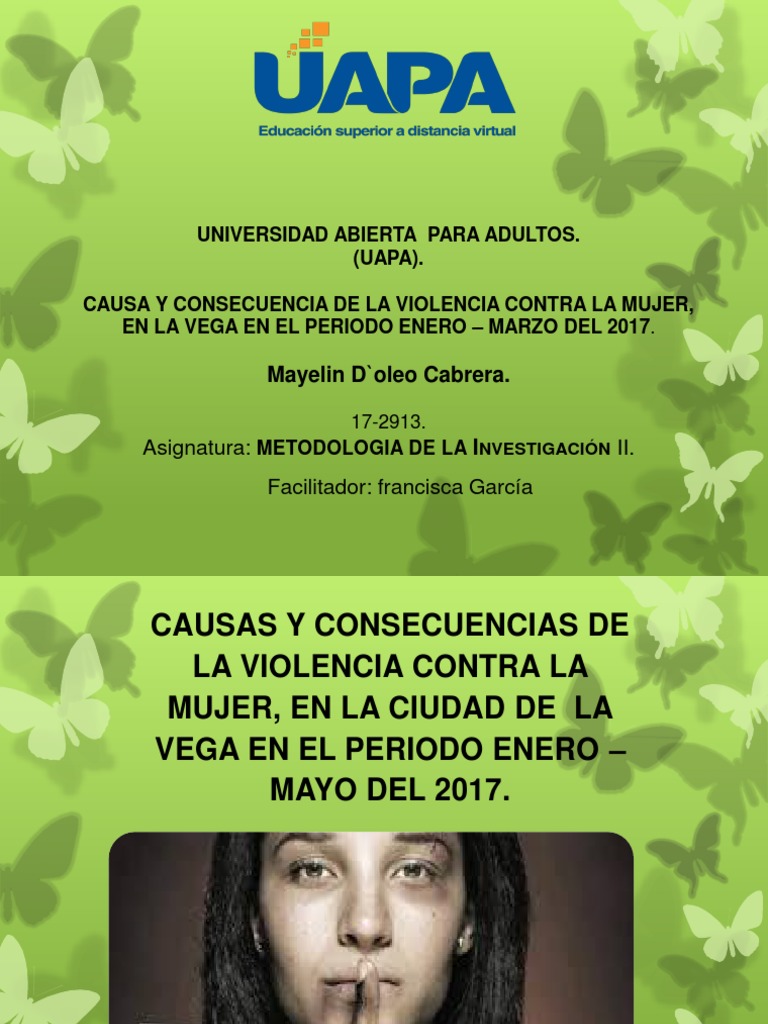 Causas y Consecuencias de La Violencia Contra La Mujer. PDF La violencia contra las mujeres