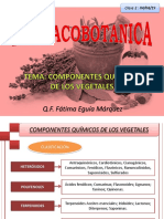 Componentes químicos de los vegetales: heterósidos, polifenoles, terpenoides y alcaloides