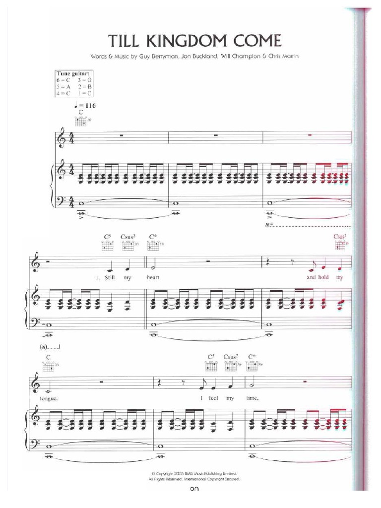 Coldplay Till Kingdom Come Sheet Music PDF PDF