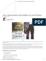 Top 9 Characteristics and Qualities of A Good Teacher - Owlcation PDF