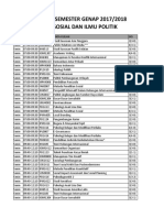 Jadwal Kuliah Semester Genap 2017 2018