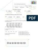 Evaluacion de Matematica 3 Basico